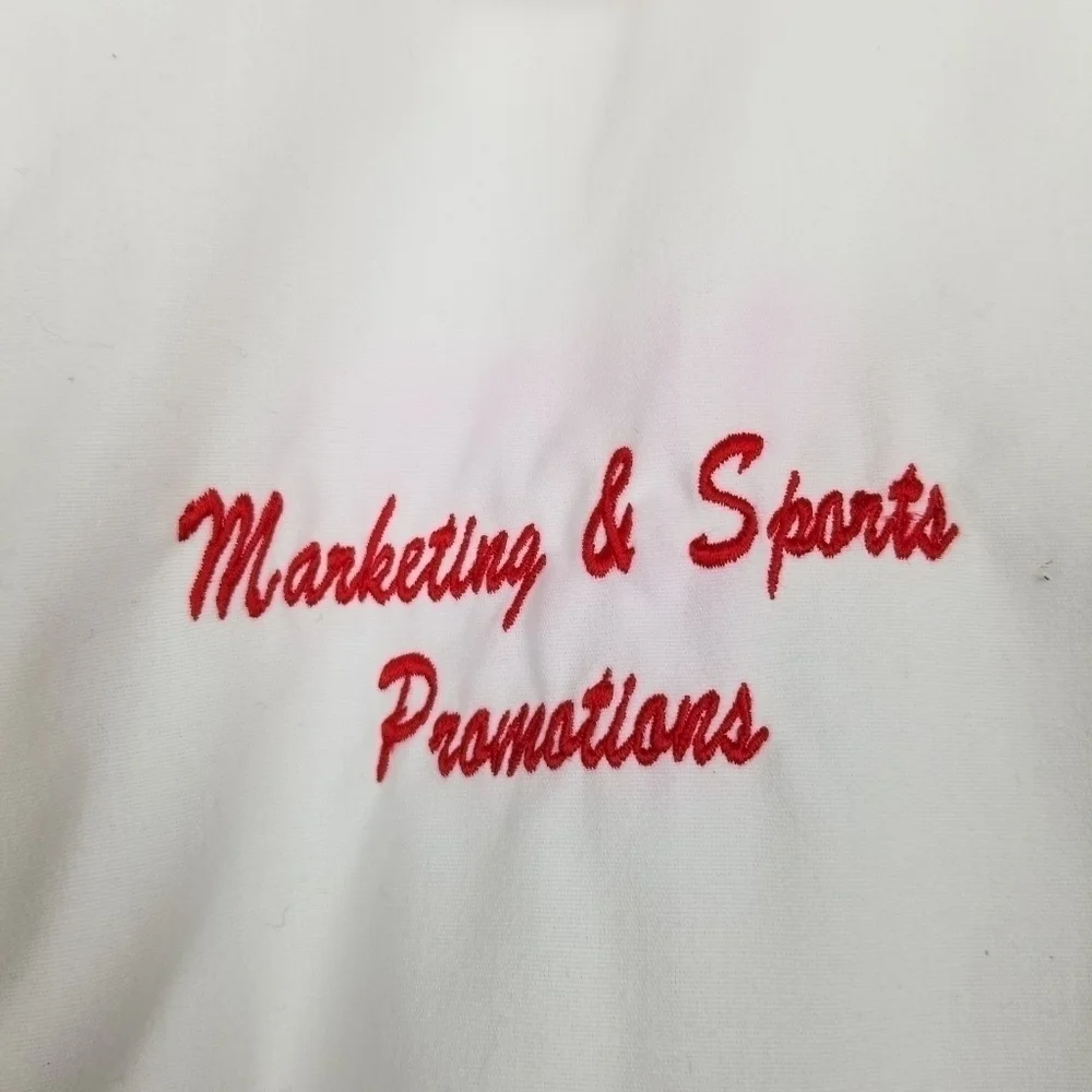 Dunbrooke Windbreaker Men's Size Large Vintage USA Made Full Zip Red White Blue